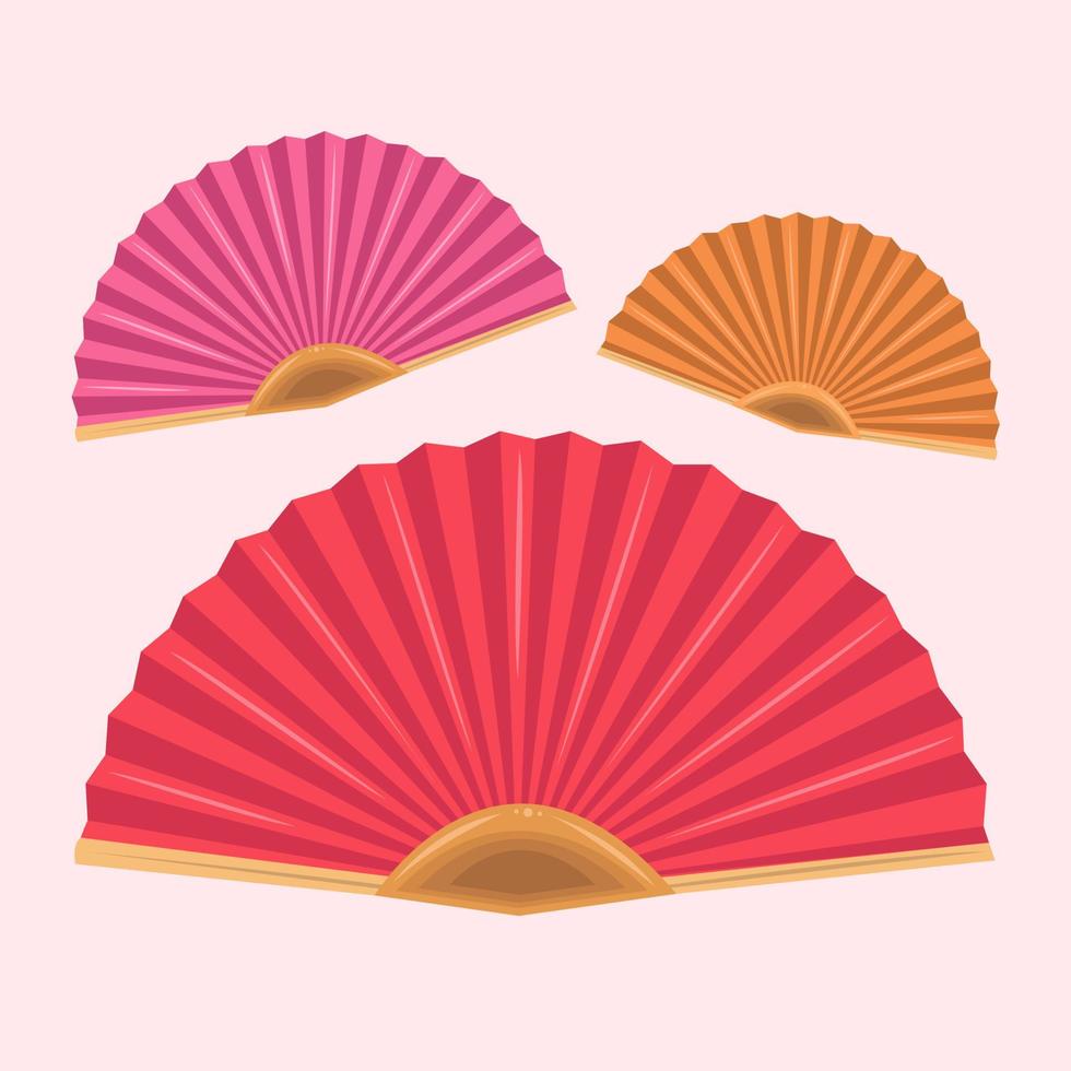 colorato Cinese fan vettore illustrazione per grafico design e decorativo elemento