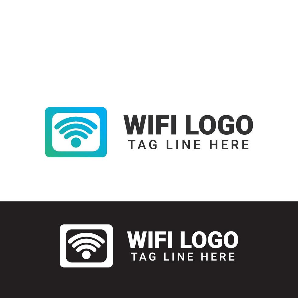 Internet Wi-Fi attività commerciale modello vettore logo.