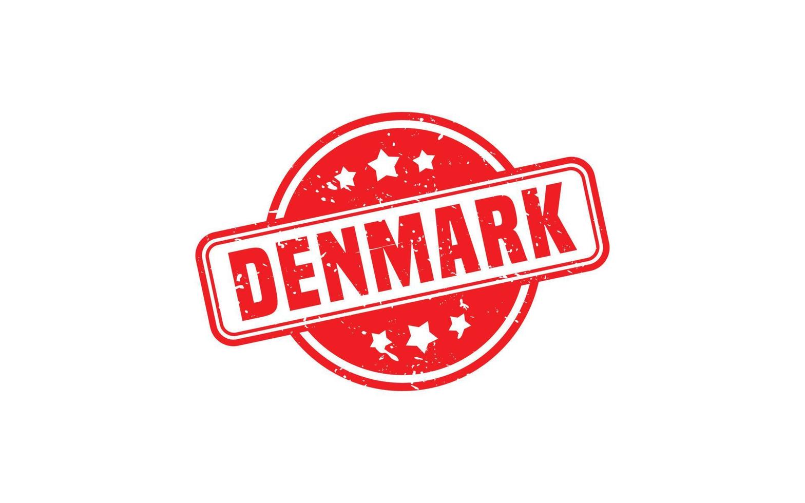 Danimarca francobollo gomma da cancellare con grunge stile su bianca sfondo vettore