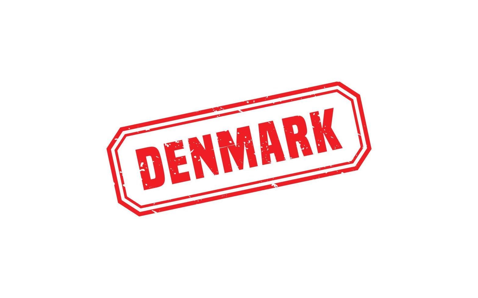 Danimarca francobollo gomma da cancellare con grunge stile su bianca sfondo vettore
