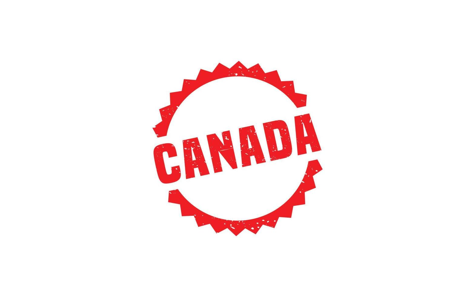 Canada francobollo gomma da cancellare con grunge stile su bianca sfondo vettore