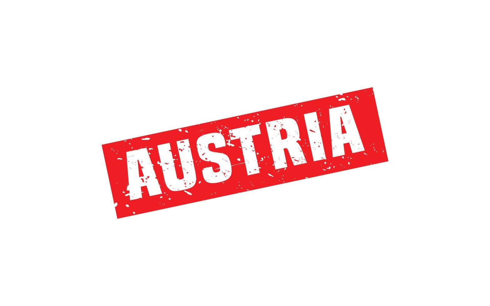 Austria francobollo gomma da cancellare con grunge stile su bianca sfondo vettore