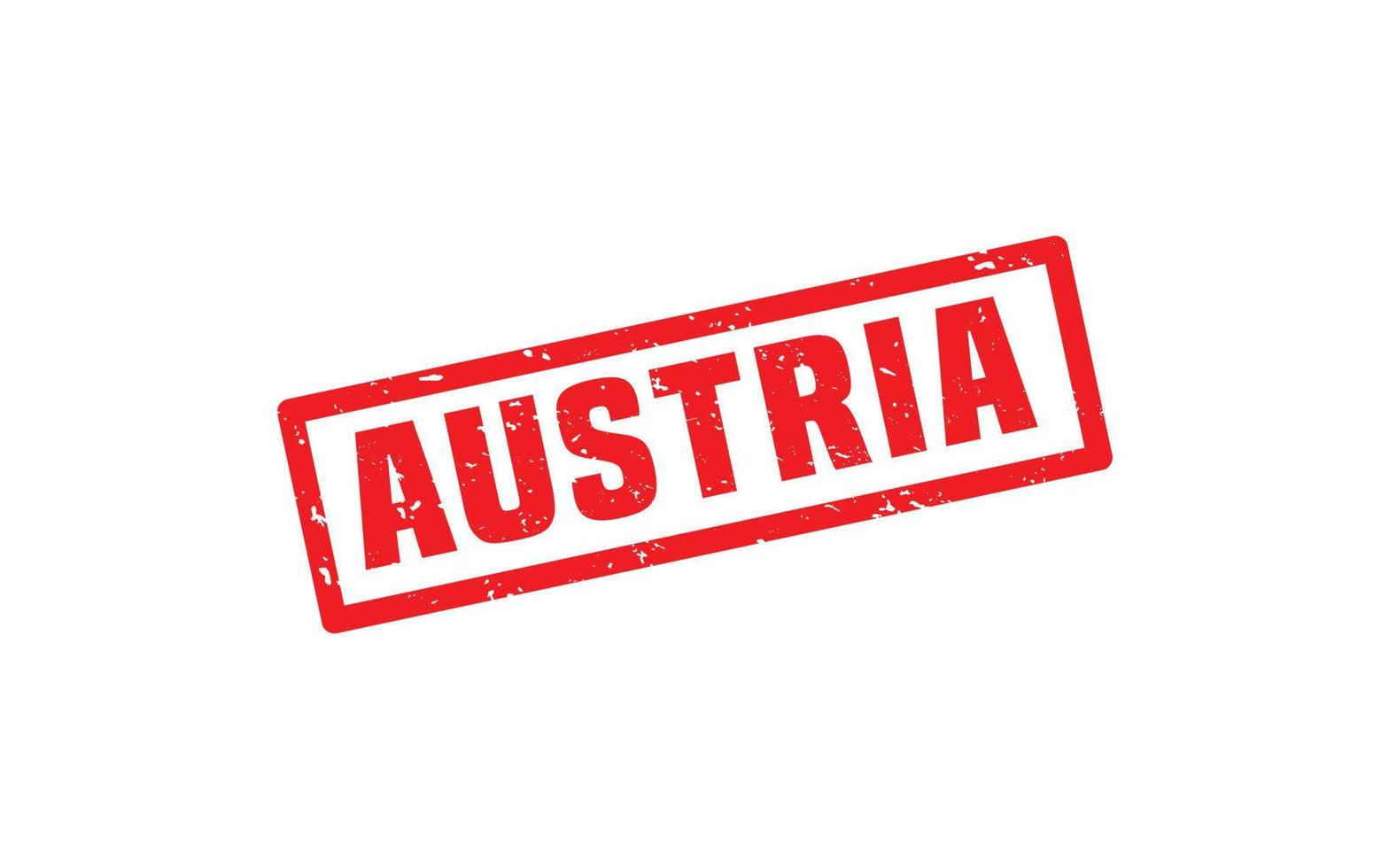 Austria francobollo gomma da cancellare con grunge stile su bianca sfondo vettore