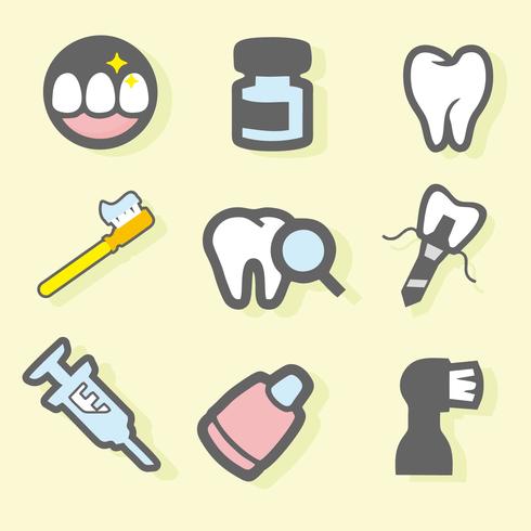 Icone dentali vettoriali gratis