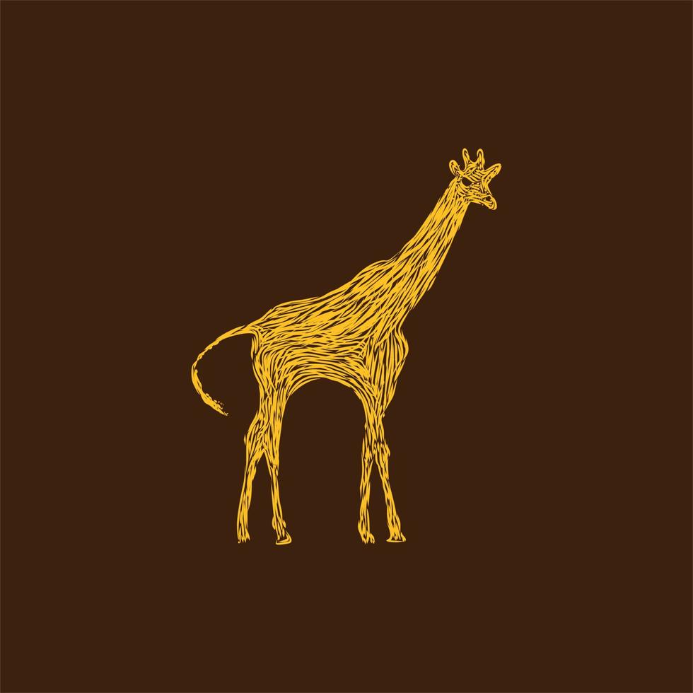 animale giraffa arte illustrazione design vettore