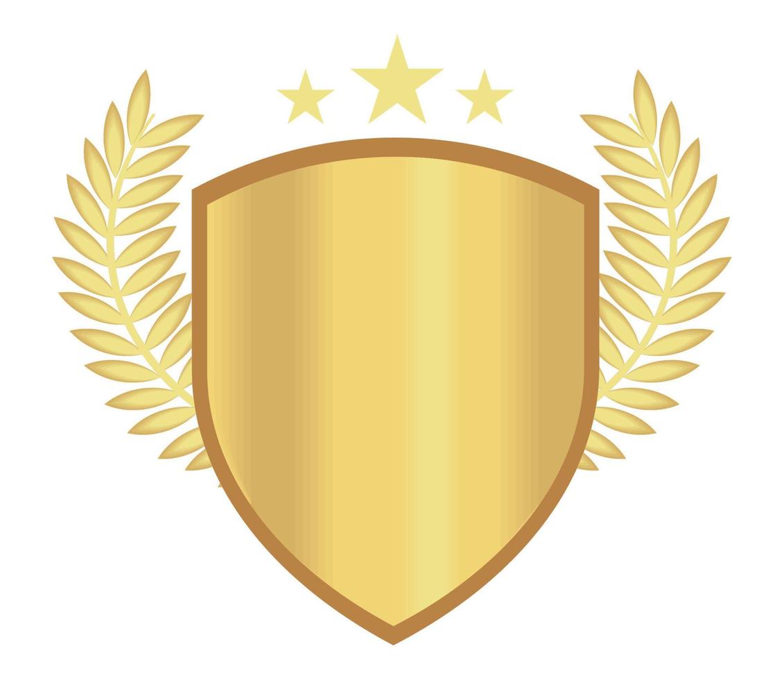 emblema dello scudo d'oro vettore