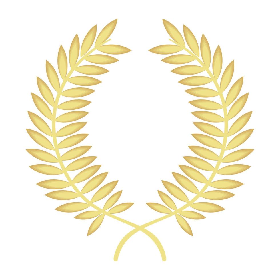 d'oro emblema le foglie vettore