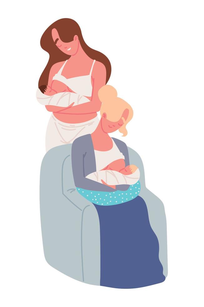 madri e l'allattamento al seno vettore