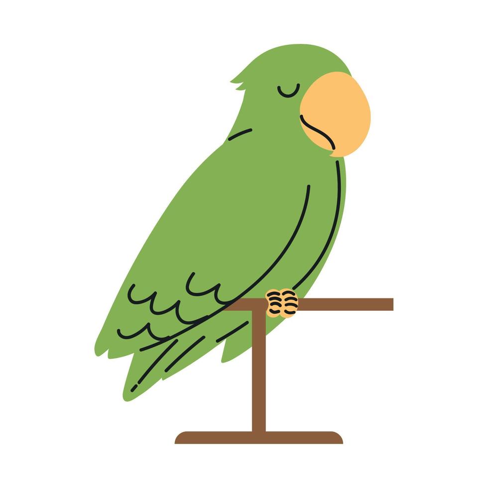 animale domestico pappagallo icona vettore