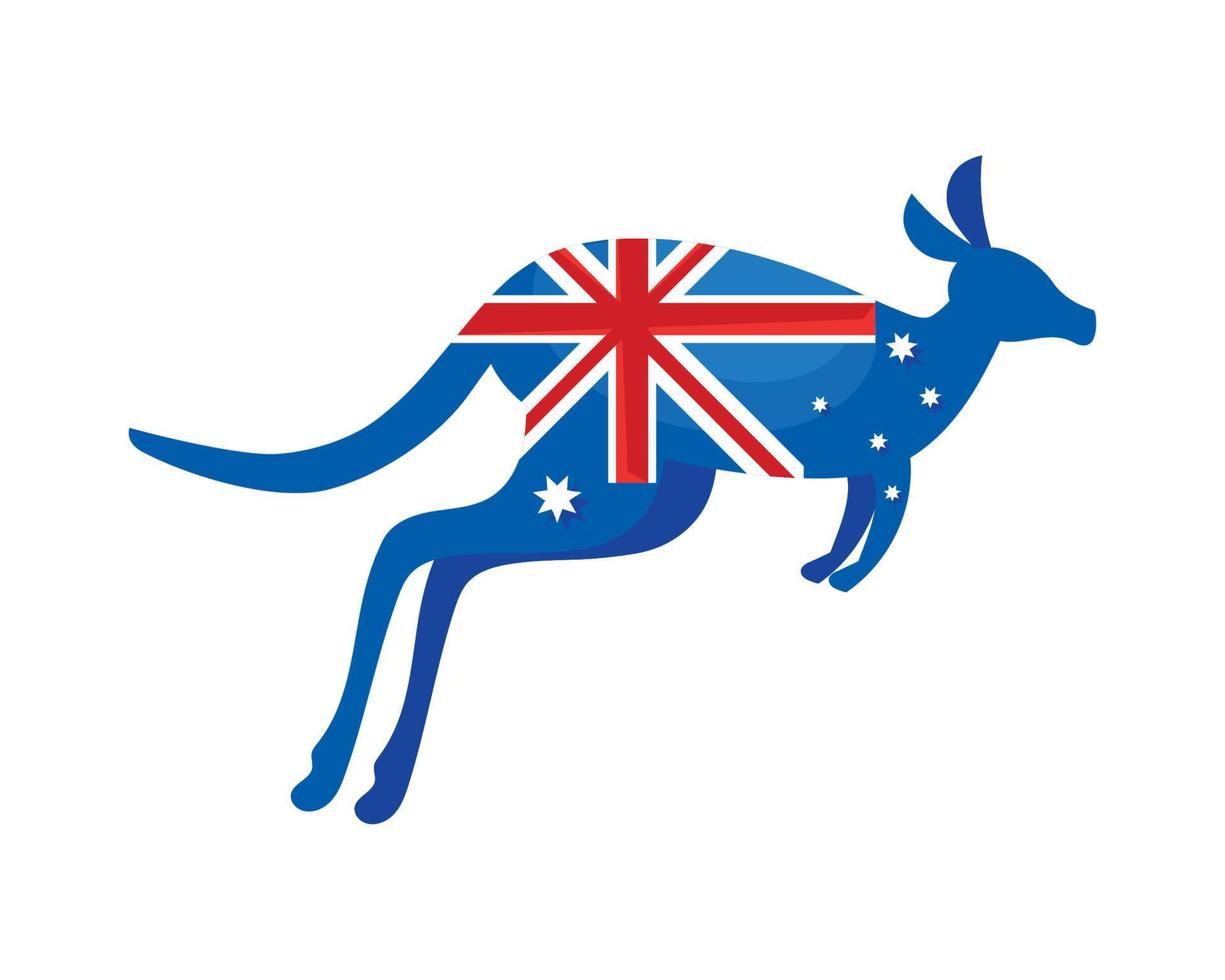 australiano bandiera nel canguro vettore