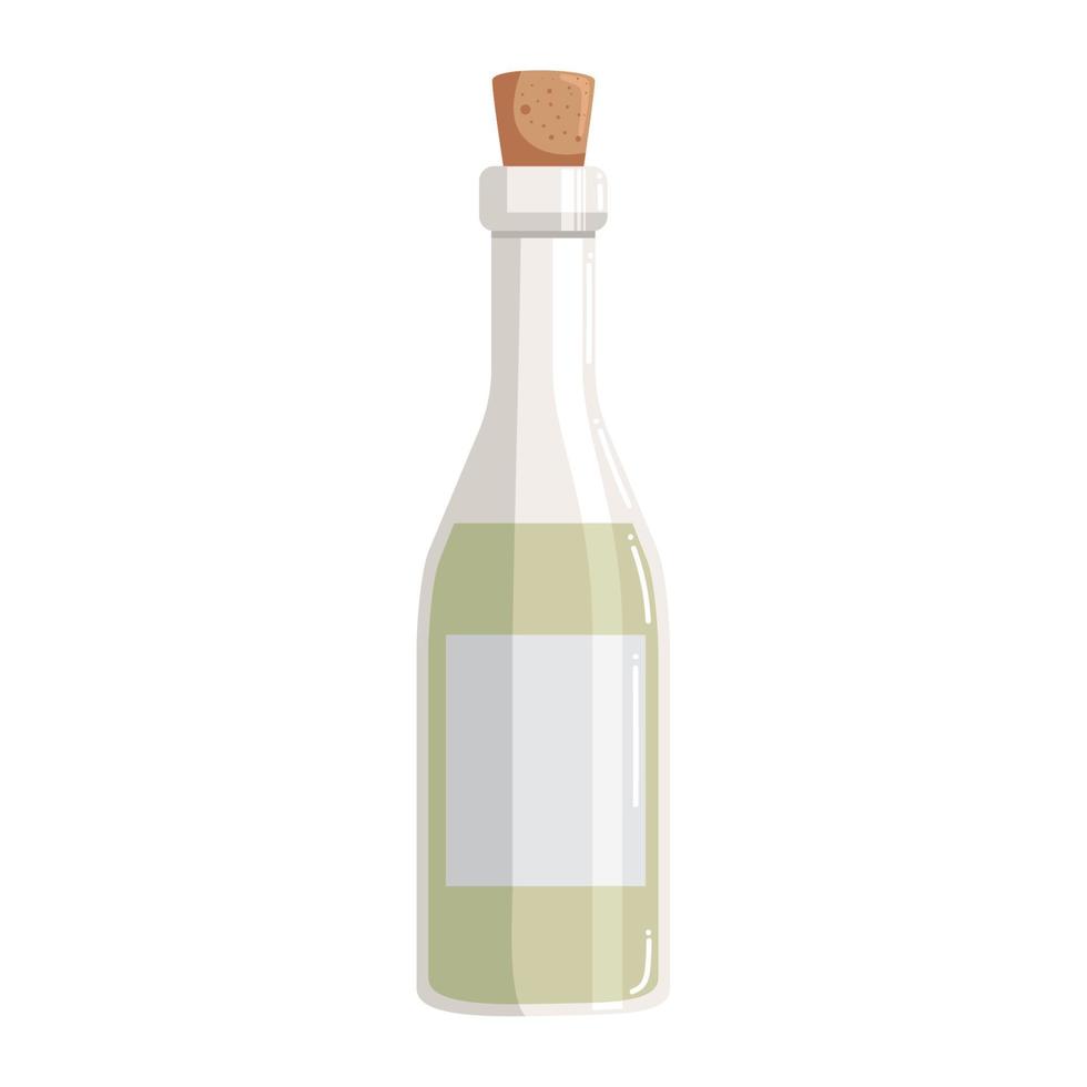 fresco vino bianca bevanda bottiglia vettore