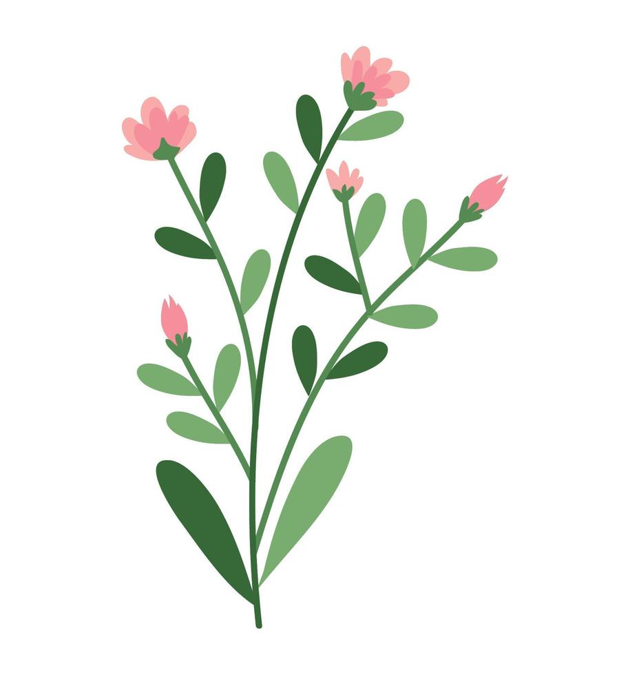 giardino di fiori rosa vettore