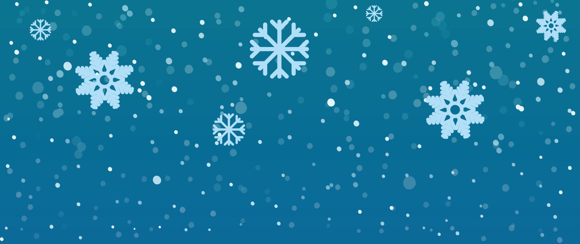 elegante inverno fiocco di neve sfondo vettore illustrazione. lusso decorativo fiocco di neve e nevicata su bokeh blu sfondo. design adatto per invito carta, saluto, sfondo, manifesto, striscione.