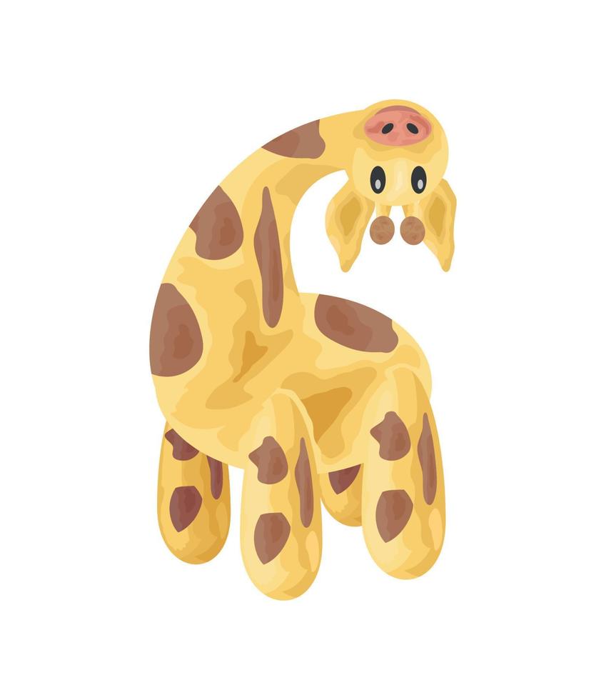 giraffa adorabile animale vettore