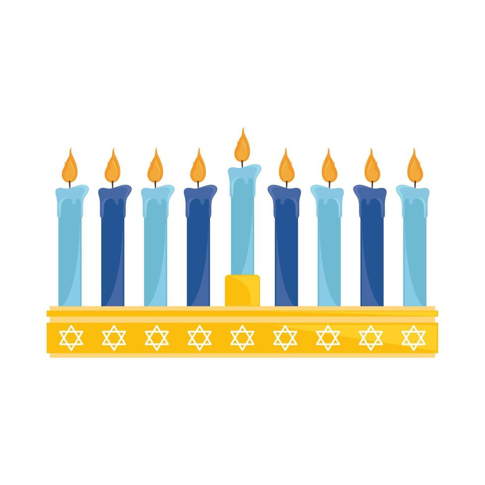 menorah candele hanukkah vettore