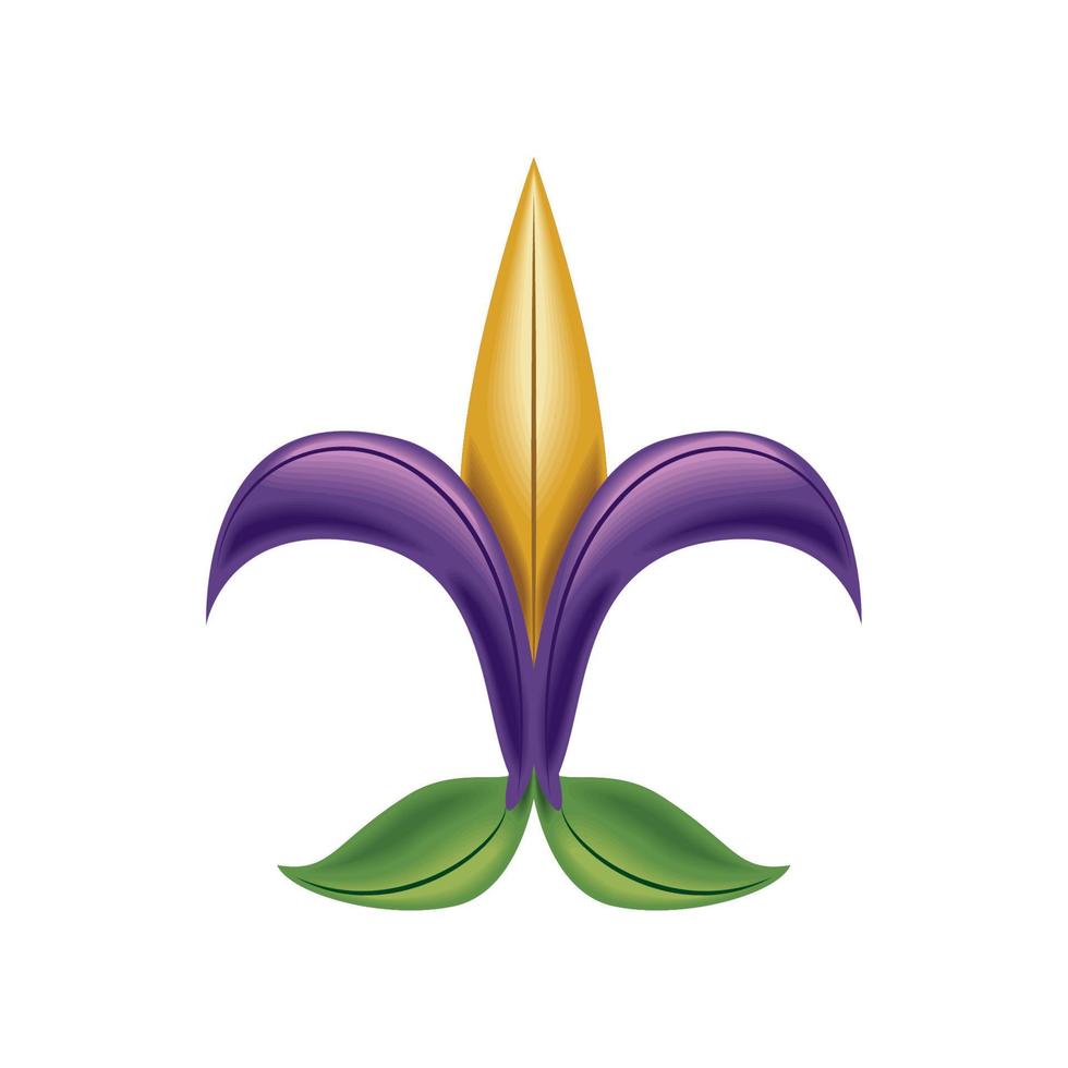 fleur de lis mardi gras vettore