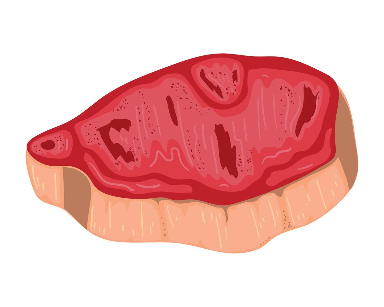 carne bistecca icona vettore
