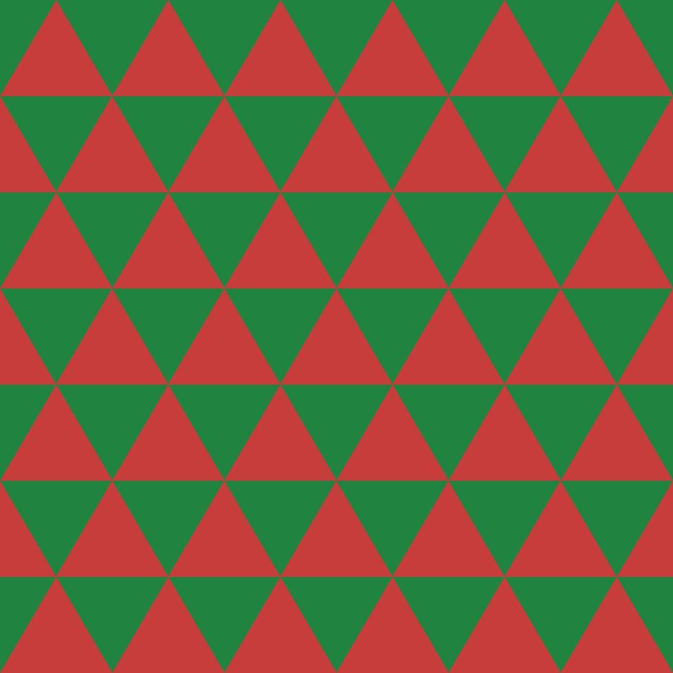 senza soluzione di continuità modello con triangoli. rosso e verde triangolo modello. Natale alberi o Scozzese variante vettore