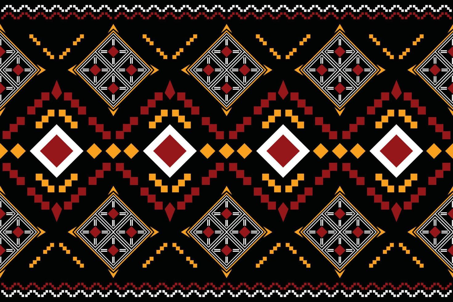 tnico tessuto modello geometrico stile. sarong azteco etnico orientale modello tradizionale buio nero sfondo. astratto, vettore, illustrazione. uso per trama, abbigliamento, avvolgimento, decorazione, tappeto. vettore