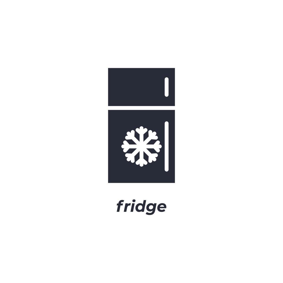 vettore cartello frigo simbolo è isolato su un' bianca sfondo. icona colore modificabile.