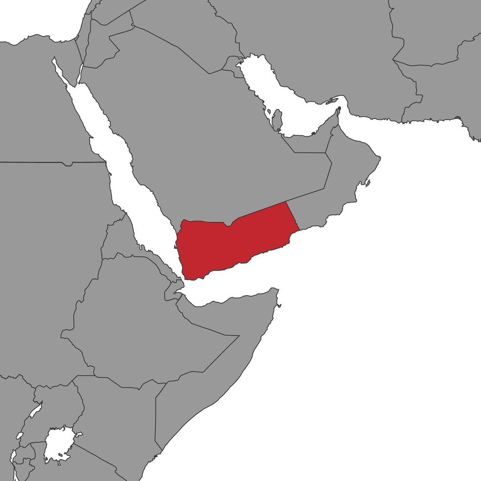 yemen su mondo carta geografica. vettore illustrazione.