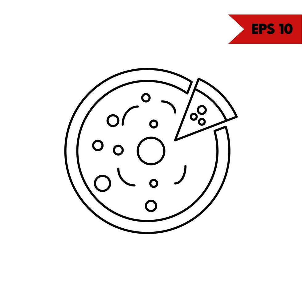 illustrazione di Pizza linea icona vettore