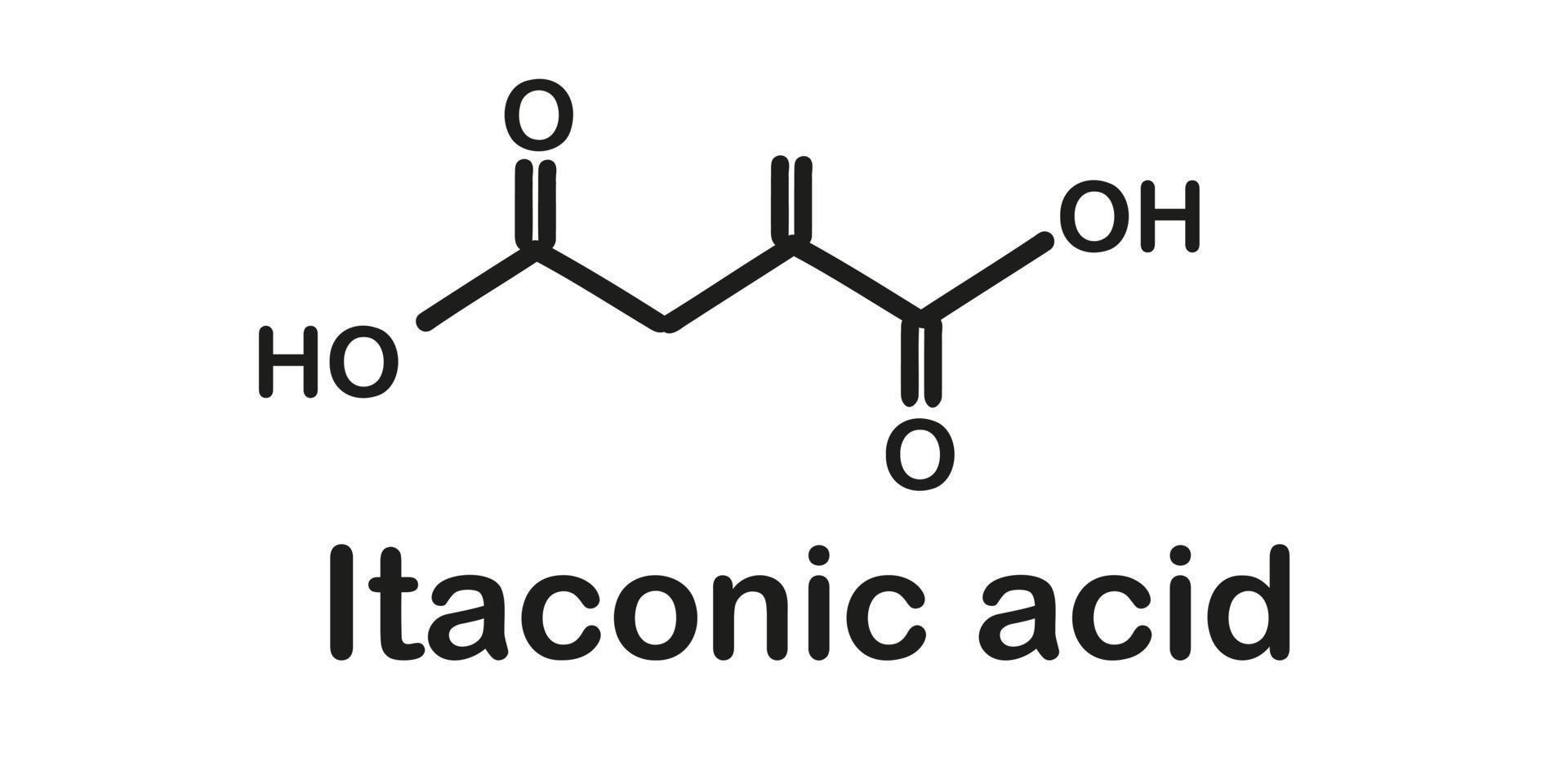 chimico formula di itaconico acido. vettore