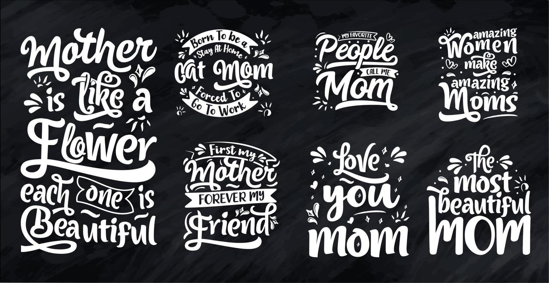 mano disegnato lettering mamma tipografia design con floreale elemento può essere Usato su tazza, maglietta vettore