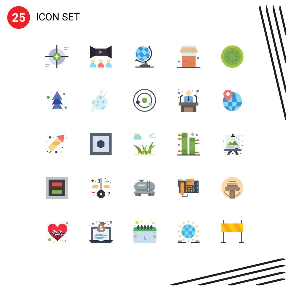 25 creativo icone moderno segni e simboli di gorki cetriolo multimedia ringraziamento marmellata modificabile vettore design elementi
