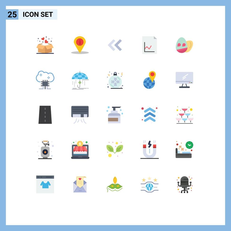 25 creativo icone moderno segni e simboli di vacanza uovo Informazioni grafico analitica modificabile vettore design elementi
