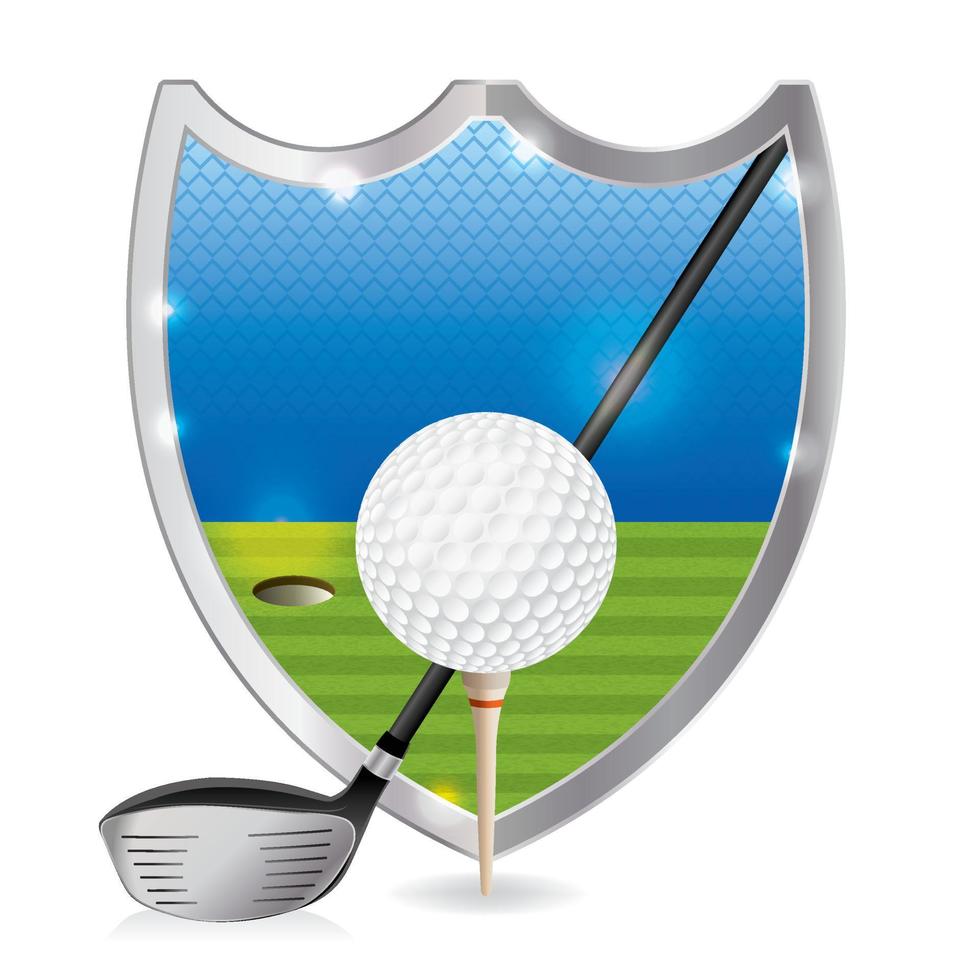 golf emblema illustrazione vettore