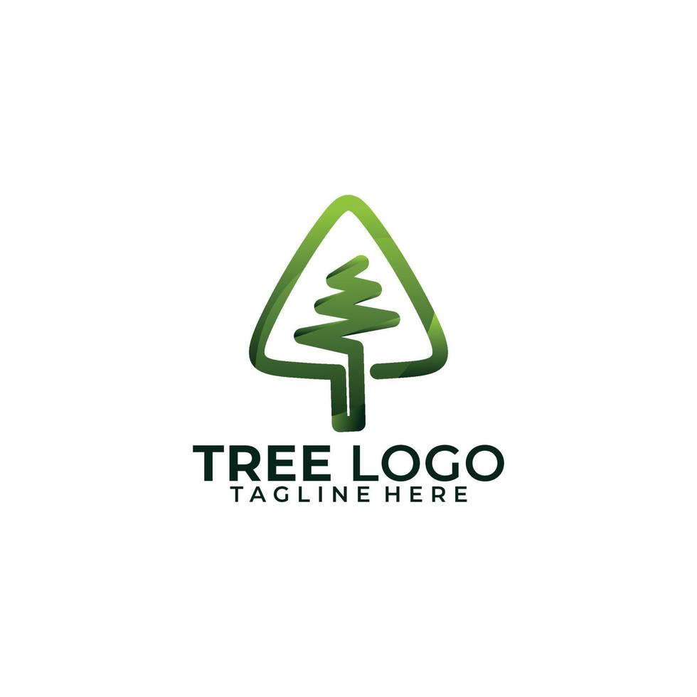 vettore icona logo albero isolato