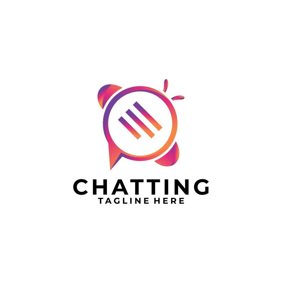 chat logo icona vettore isolato