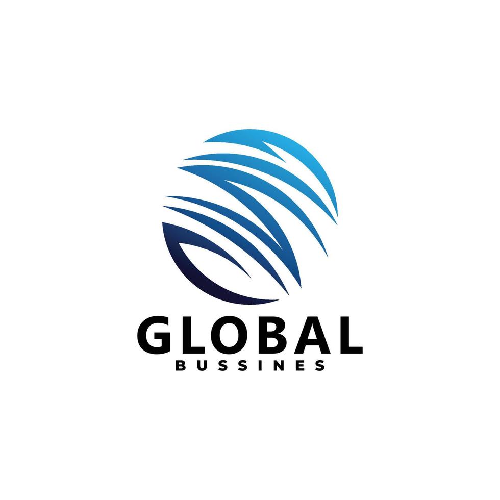 globale vettore logo design isolato