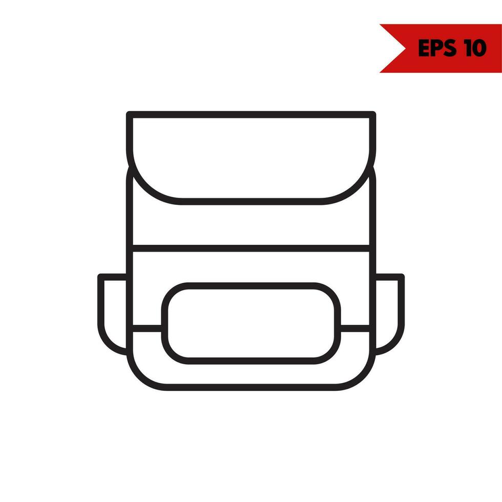illustrazione di zaino linea icona vettore