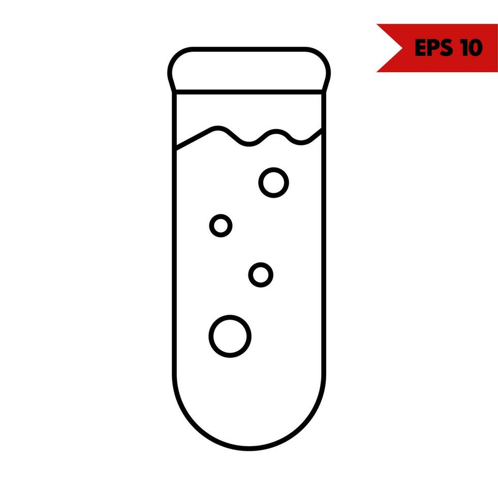 illustrazione di test tubo linea icona vettore