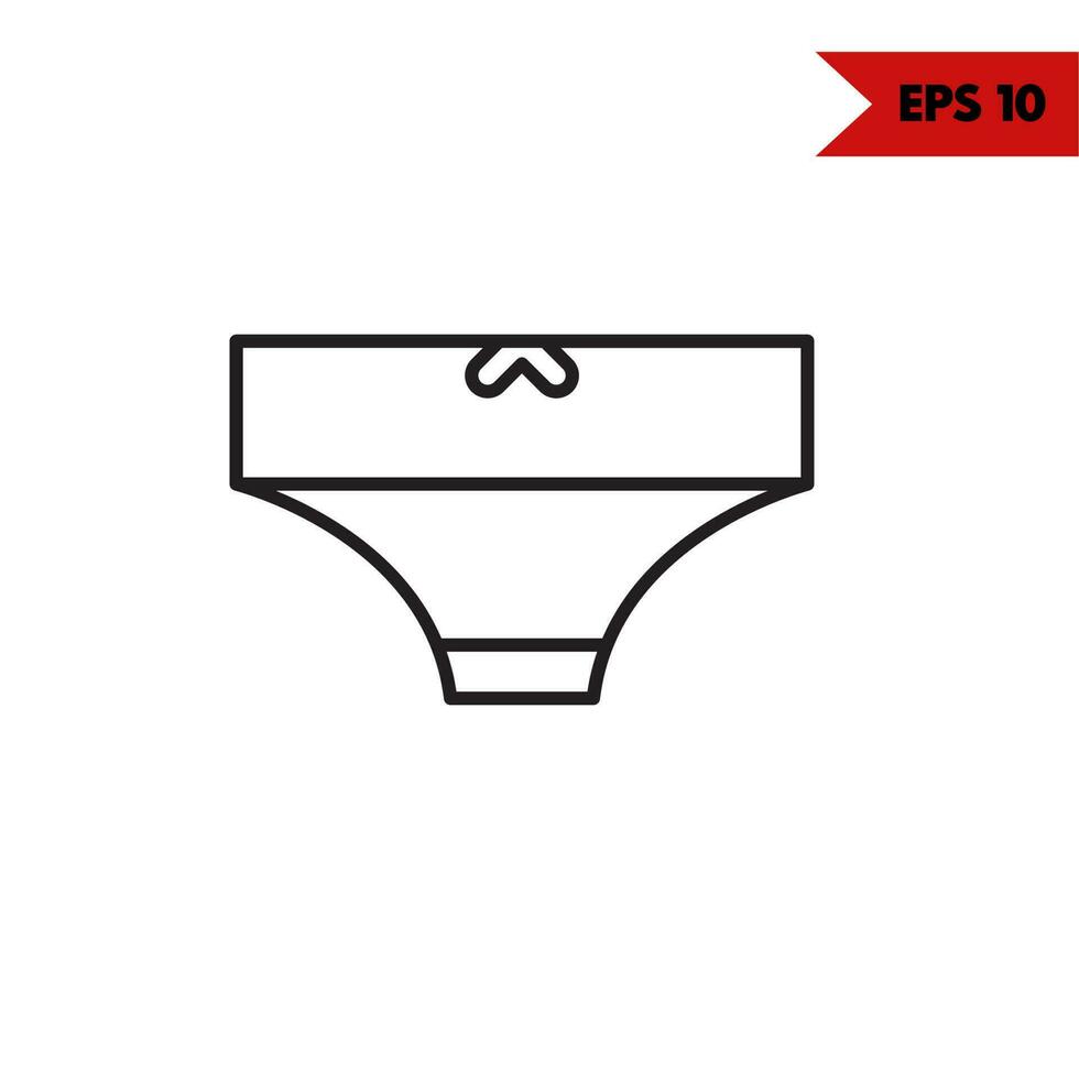 illustrazione di underware linea icona vettore