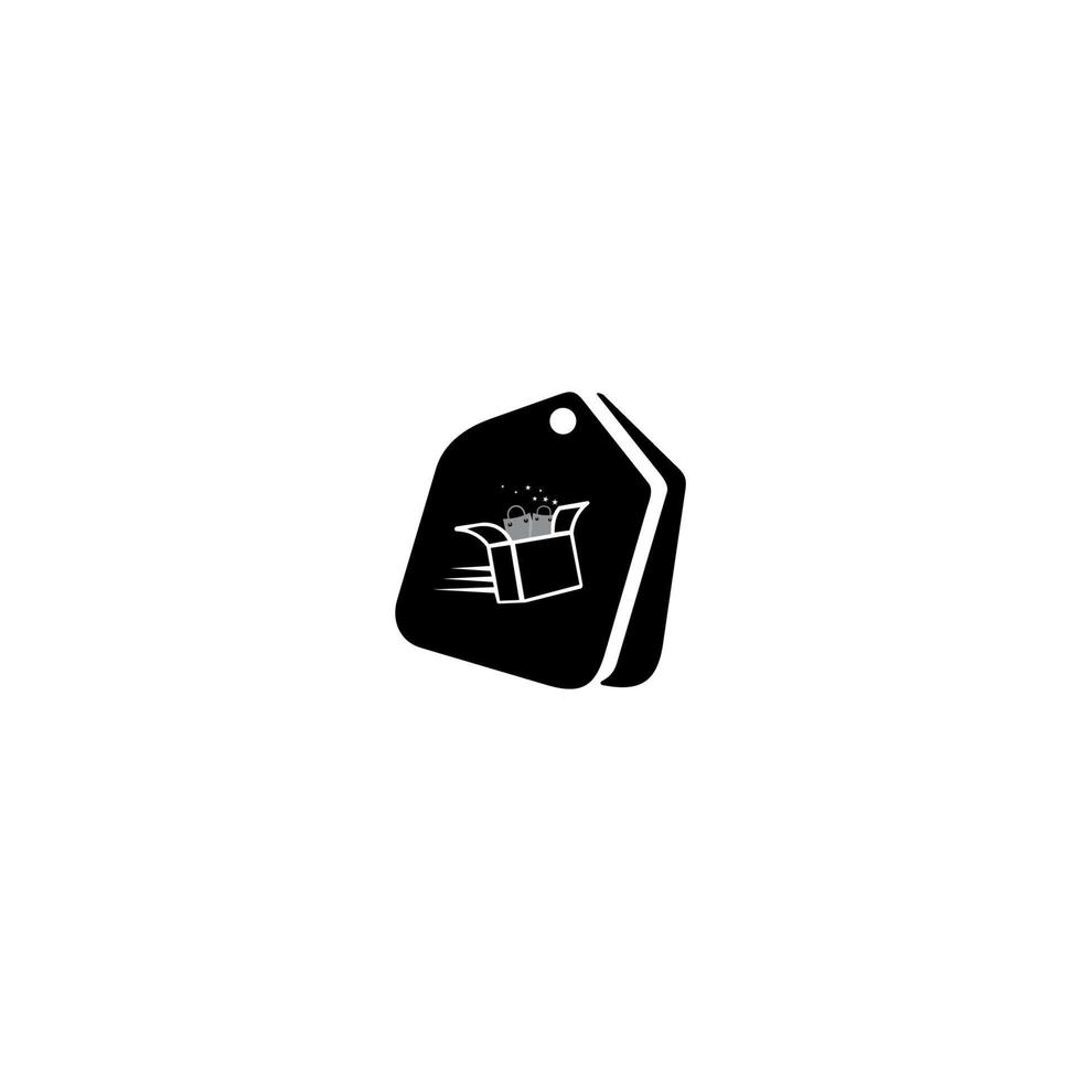 logo dello shopping online. negozio di logo vettoriale. modello di logo unico per lo shopping e la vendita al dettaglio vettore
