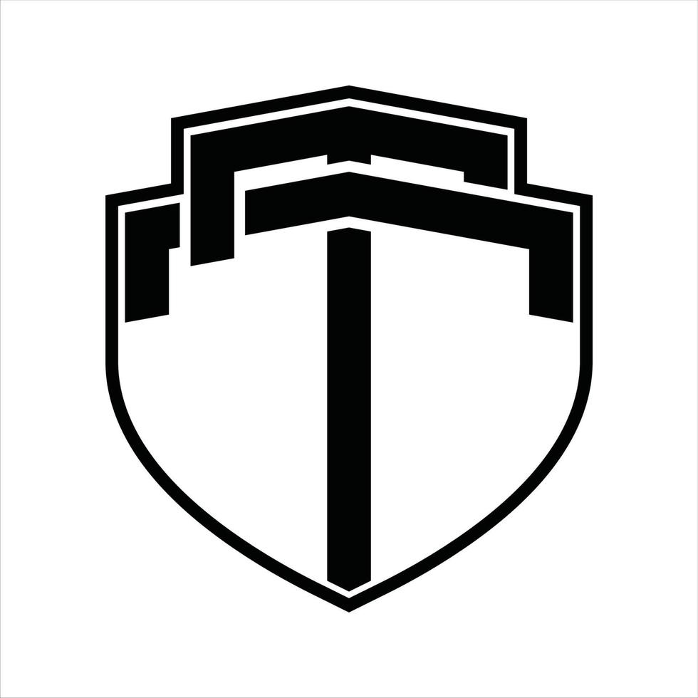 tt logo monogramma Vintage ▾ design modello vettore