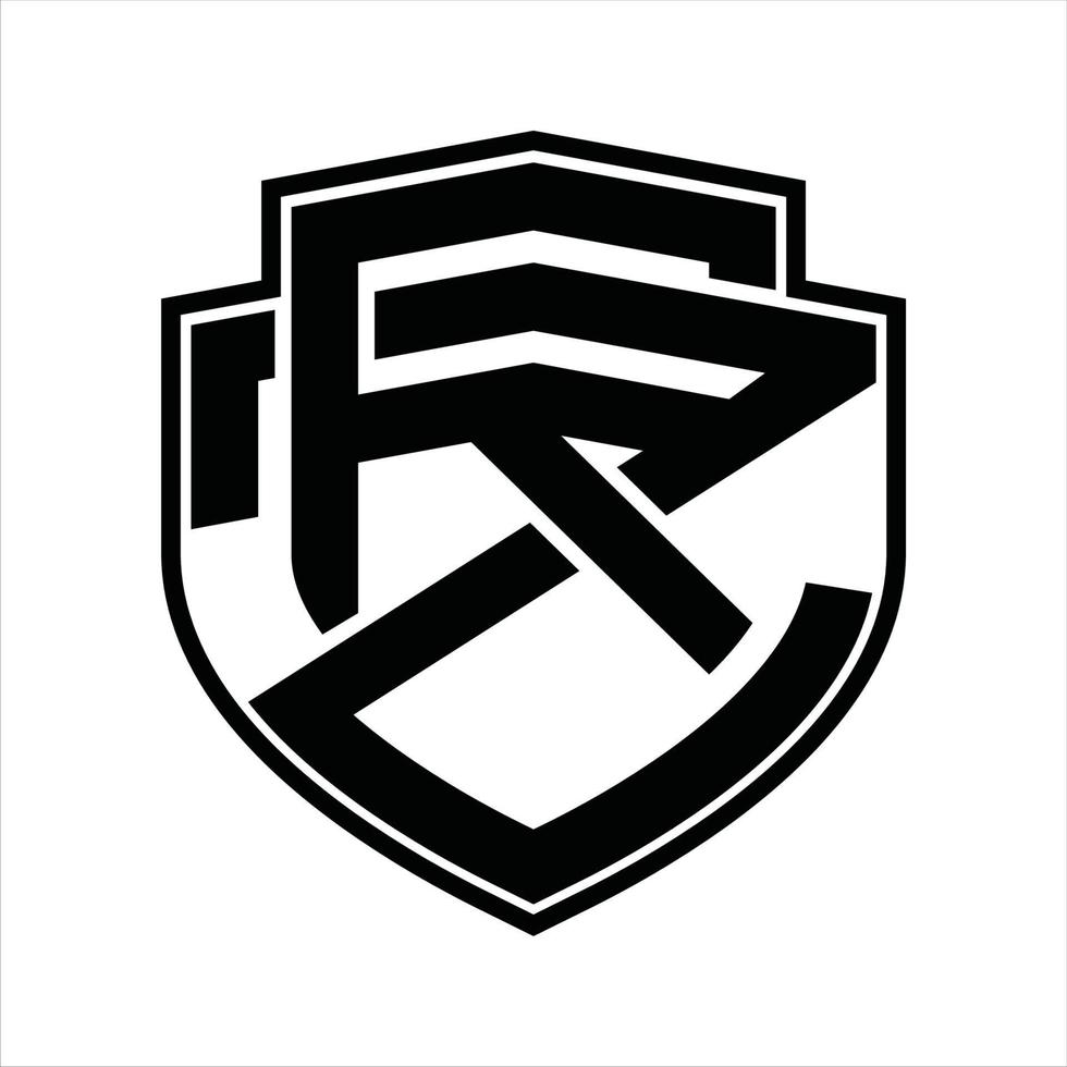 rz logo monogramma Vintage ▾ design modello vettore