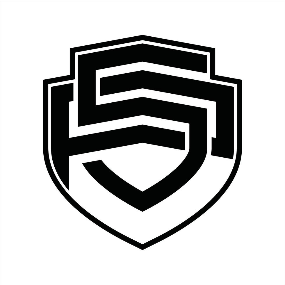 sp logo monogramma Vintage ▾ design modello vettore