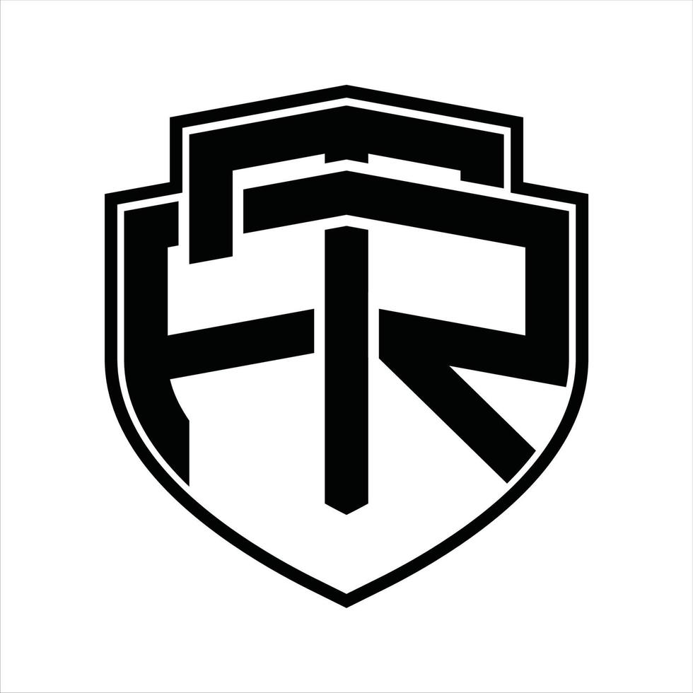 tr logo monogramma Vintage ▾ design modello vettore