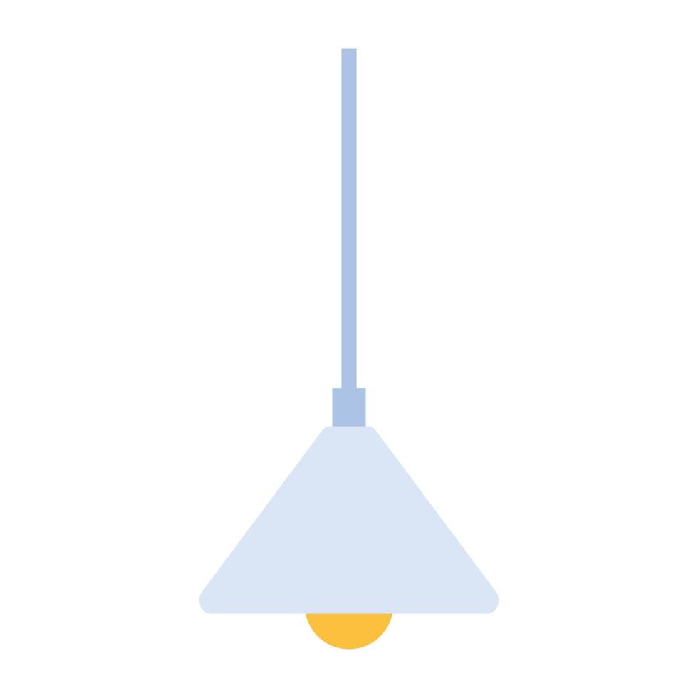 un' piatto icona di soffitto lampada vettore
