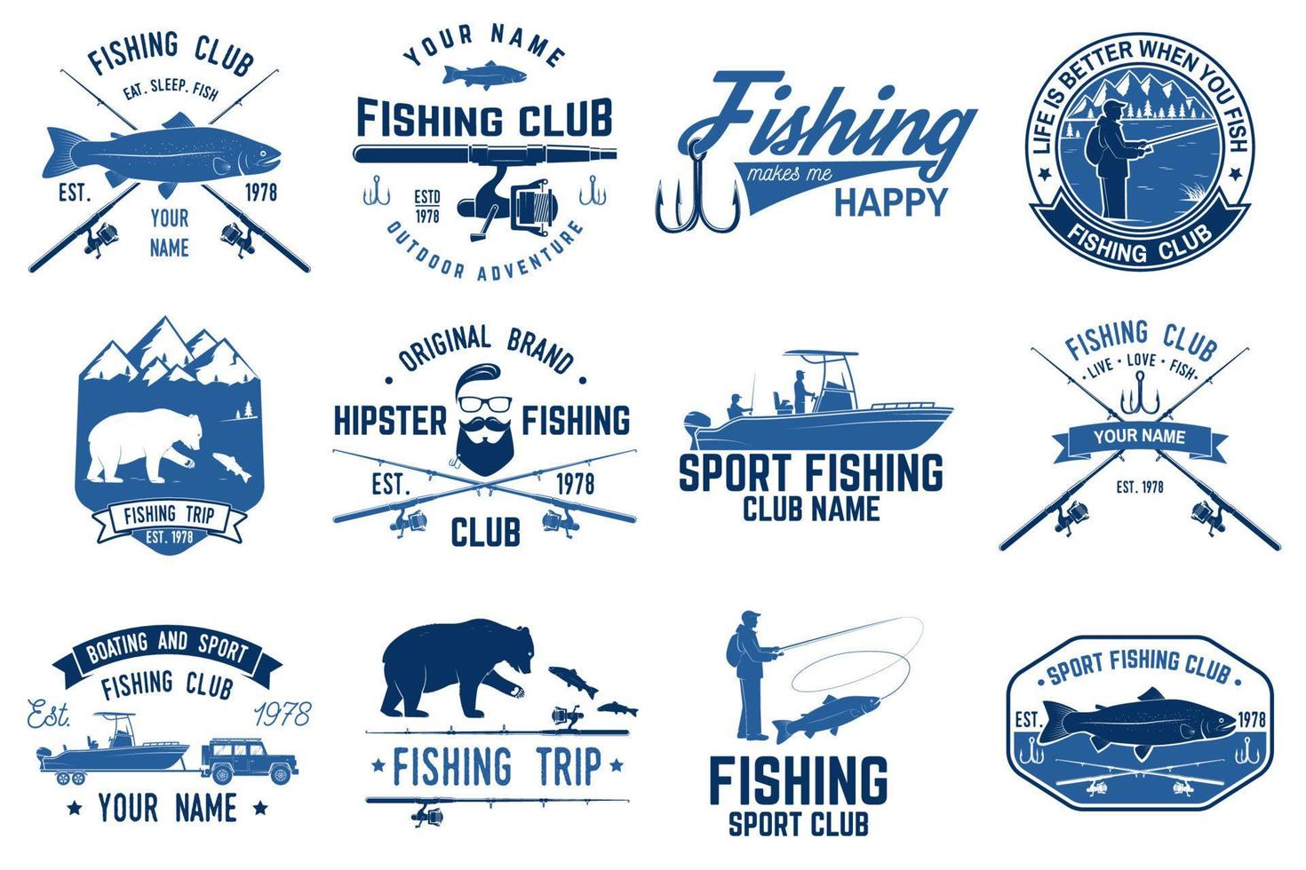 pesca sport club. vettore illustrazione.