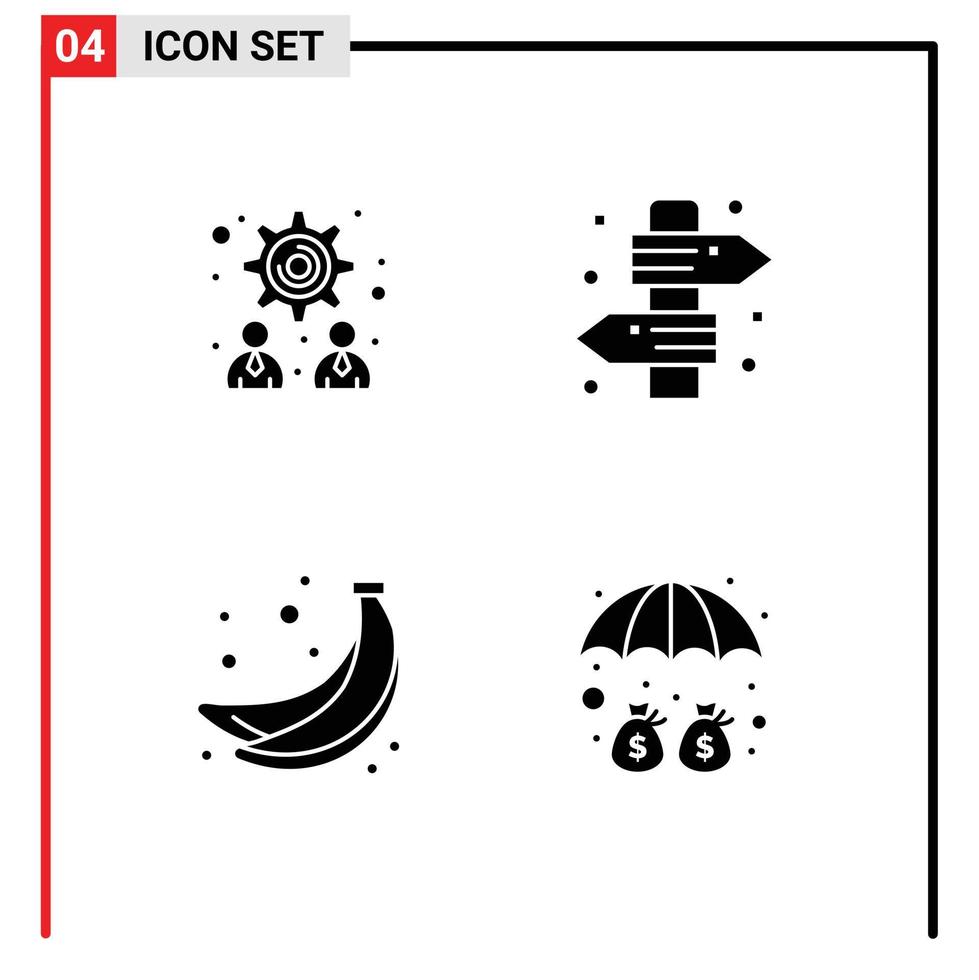4 creativo icone moderno segni e simboli di gestione cibo tavola estate depositare modificabile vettore design elementi