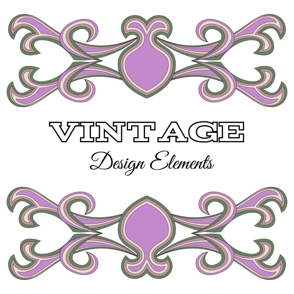 calligrafico design elementi e pagina decorazione. viola Vintage ▾ floreale elementi per design. vettore decorativo design elementi.