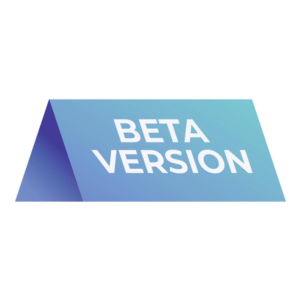 beta versione icona cartone animato vettore. dati pulsante vettore