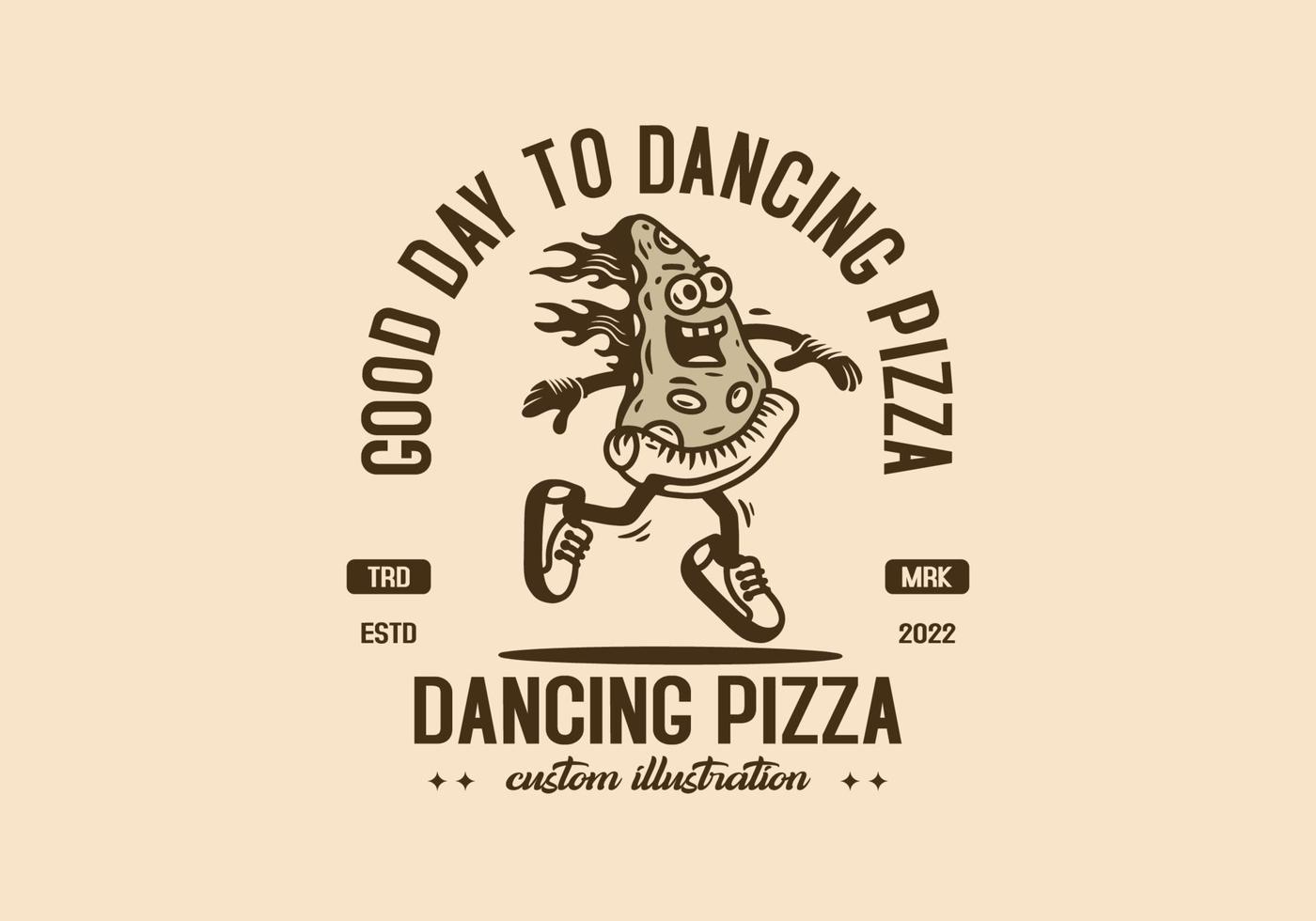 portafortuna illustrazione design di danza Pizza vettore