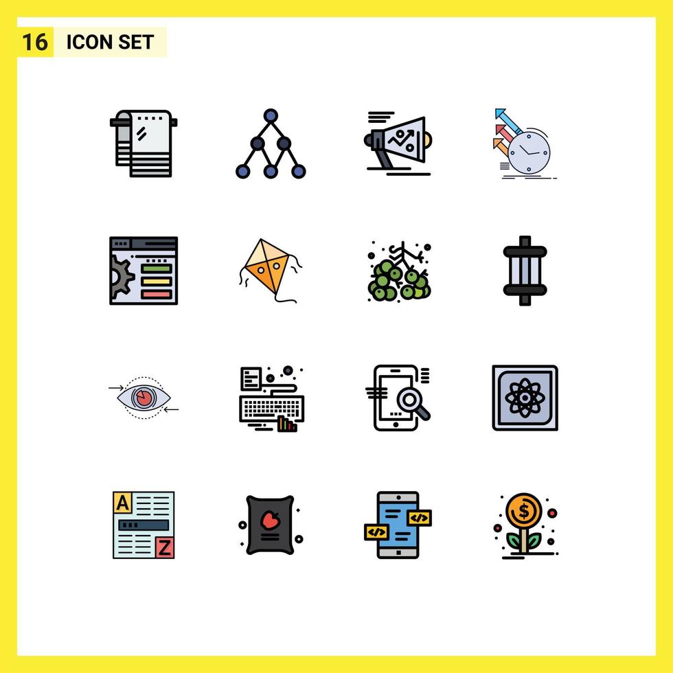16 creativo icone moderno segni e simboli di design regolarità megafono di rivelazione modificabile creativo vettore design elementi