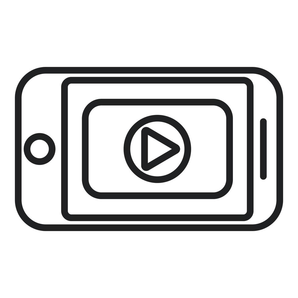video Telefono marketing icona schema vettore. digitale attività commerciale vettore